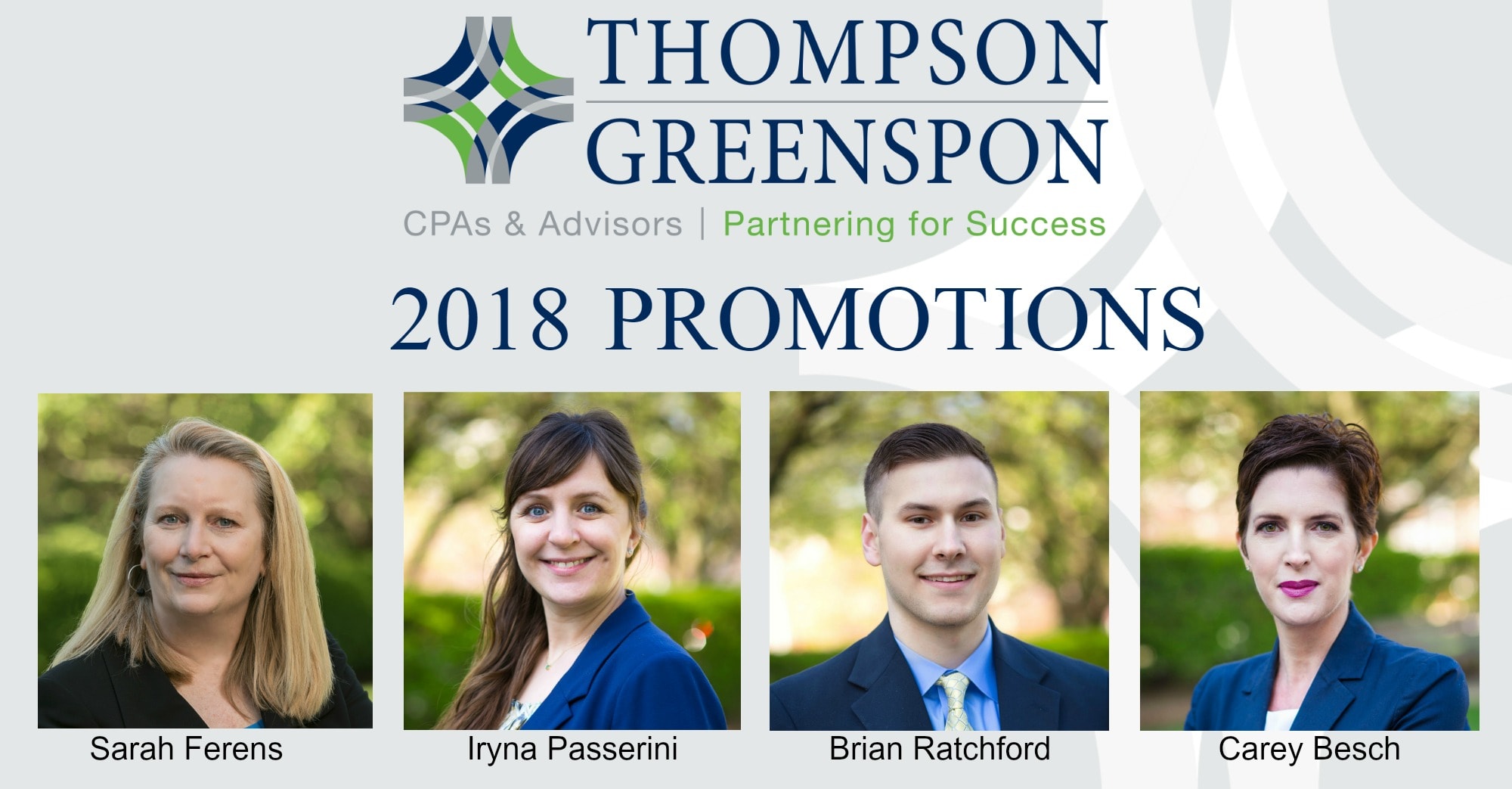 2018 promotions