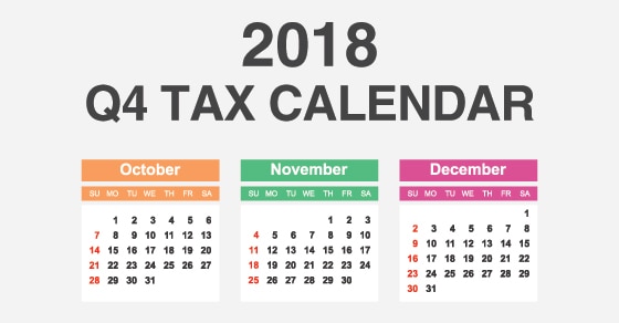 Q4 Tax Calendar