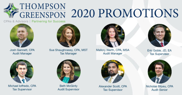 Thompson Greenspon Announces 2020 Staff Promotions image