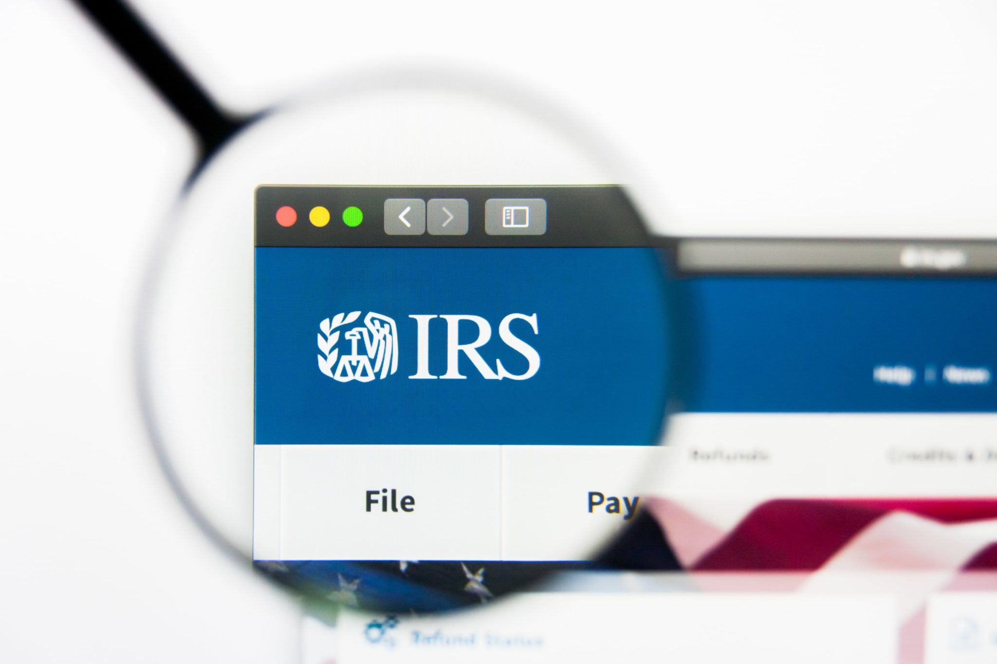 irs website focused on logo