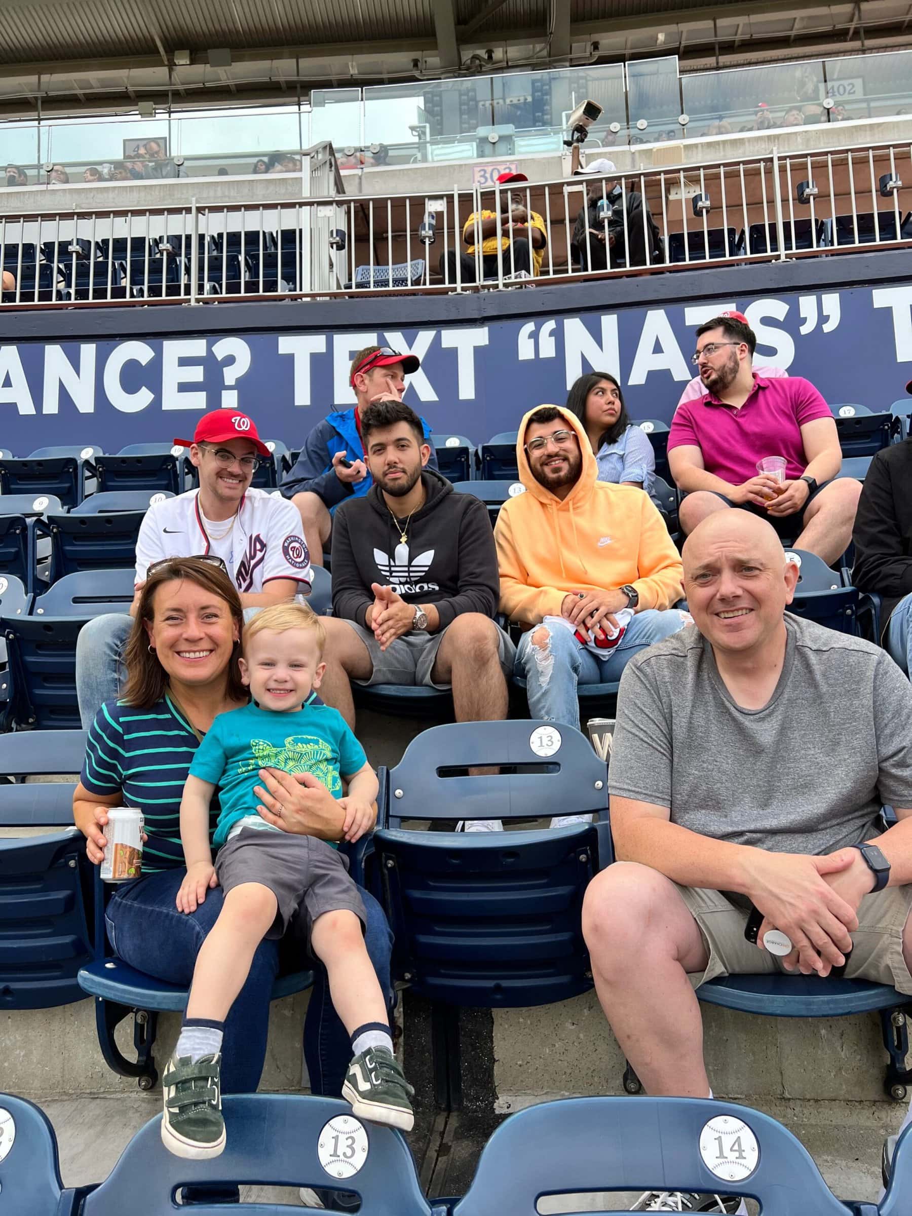 Coworkers out at a baseball game together