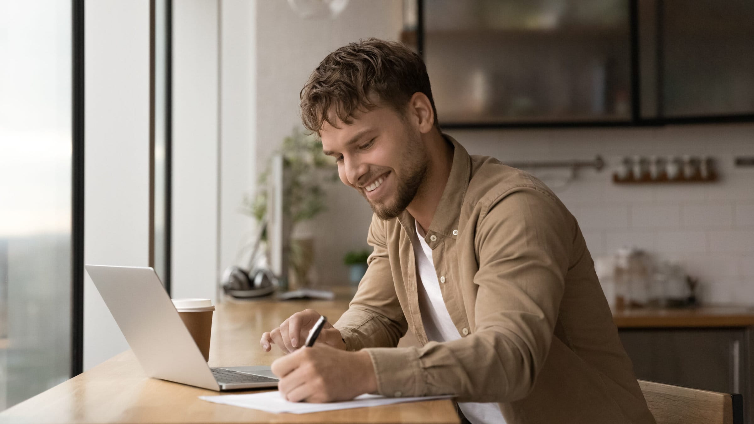 man paying his tax online