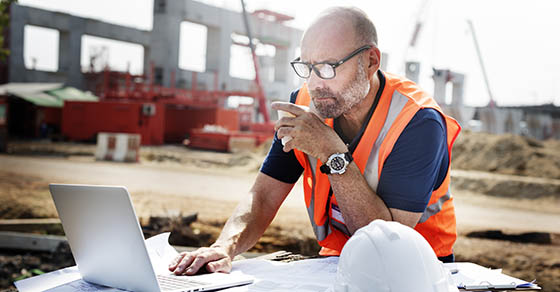 Construction Worker Planning Contractor Developer Concept