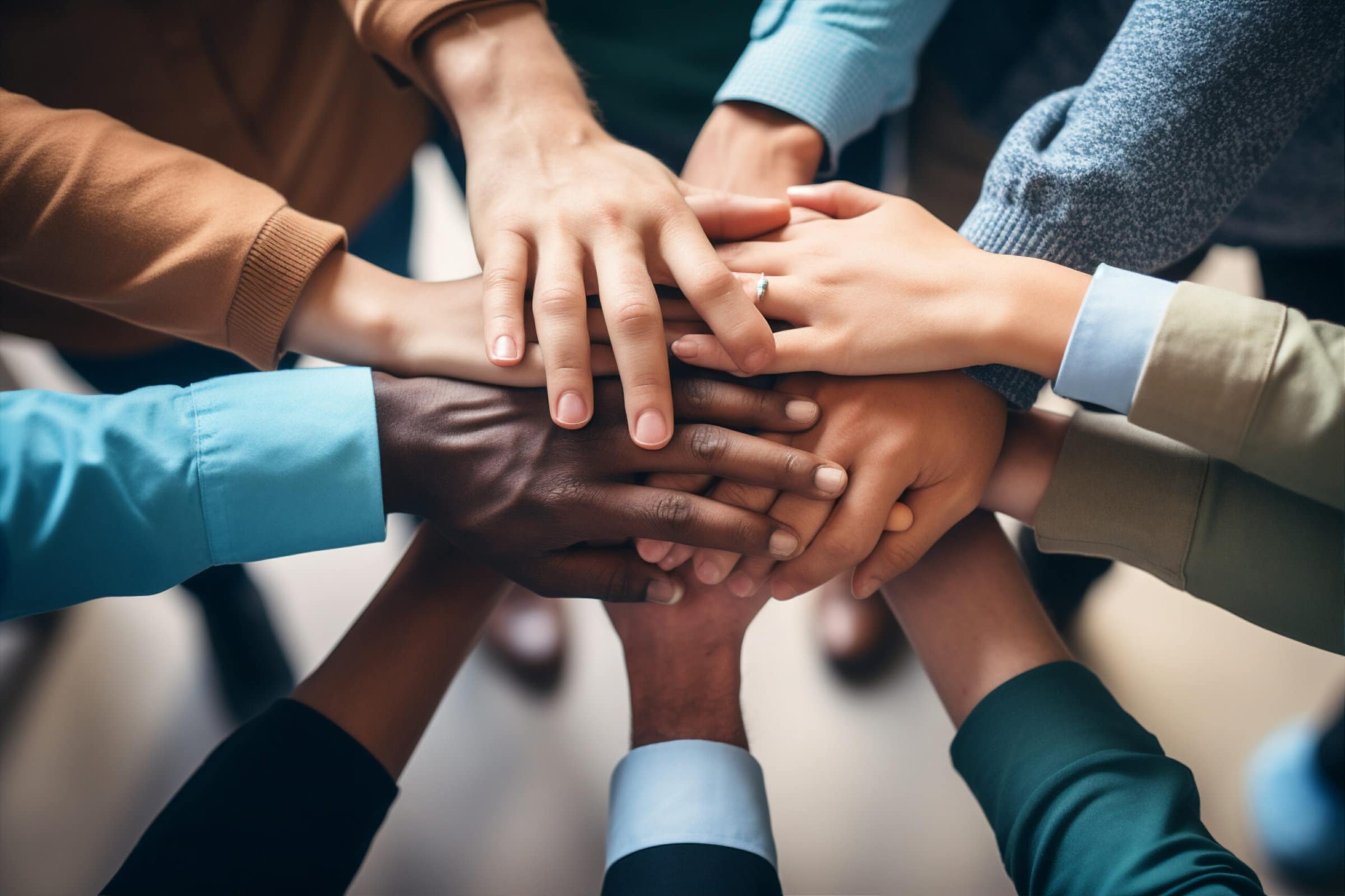 Closeup african business friends support diverse trust american work meeting partner black success connection group teamwork hands strength friendship relationship togetherness together