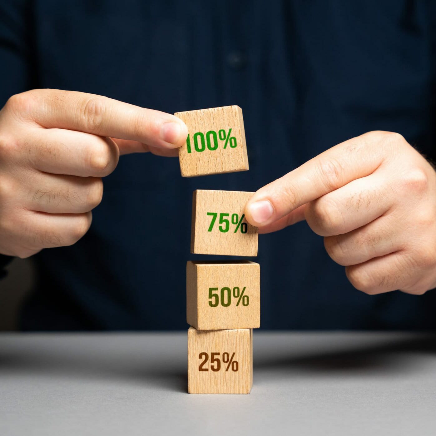 Complete 100 percent of the work. Evaluation of the quality of services and satisfaction. Make an assessment. Reach the highest level. Completion of the mission task. Max rate. Maximum efficiency.