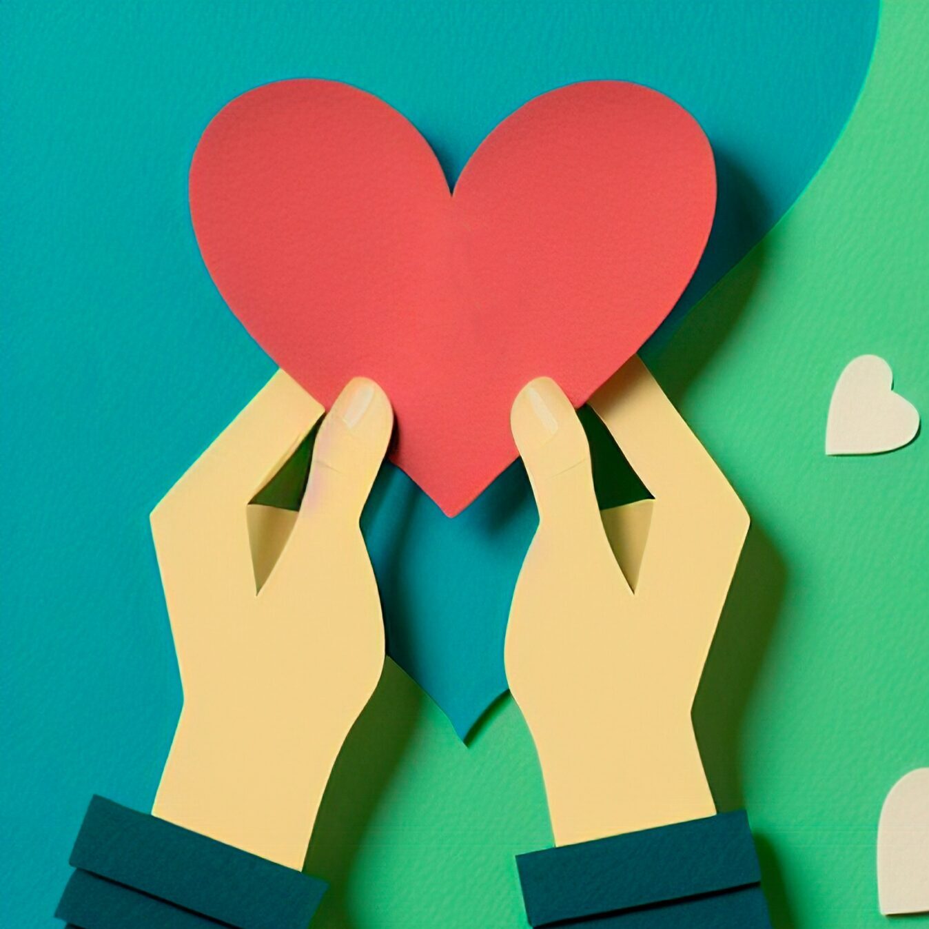 AI-generated Image Of A Giving Tuesday Papercut Art Background