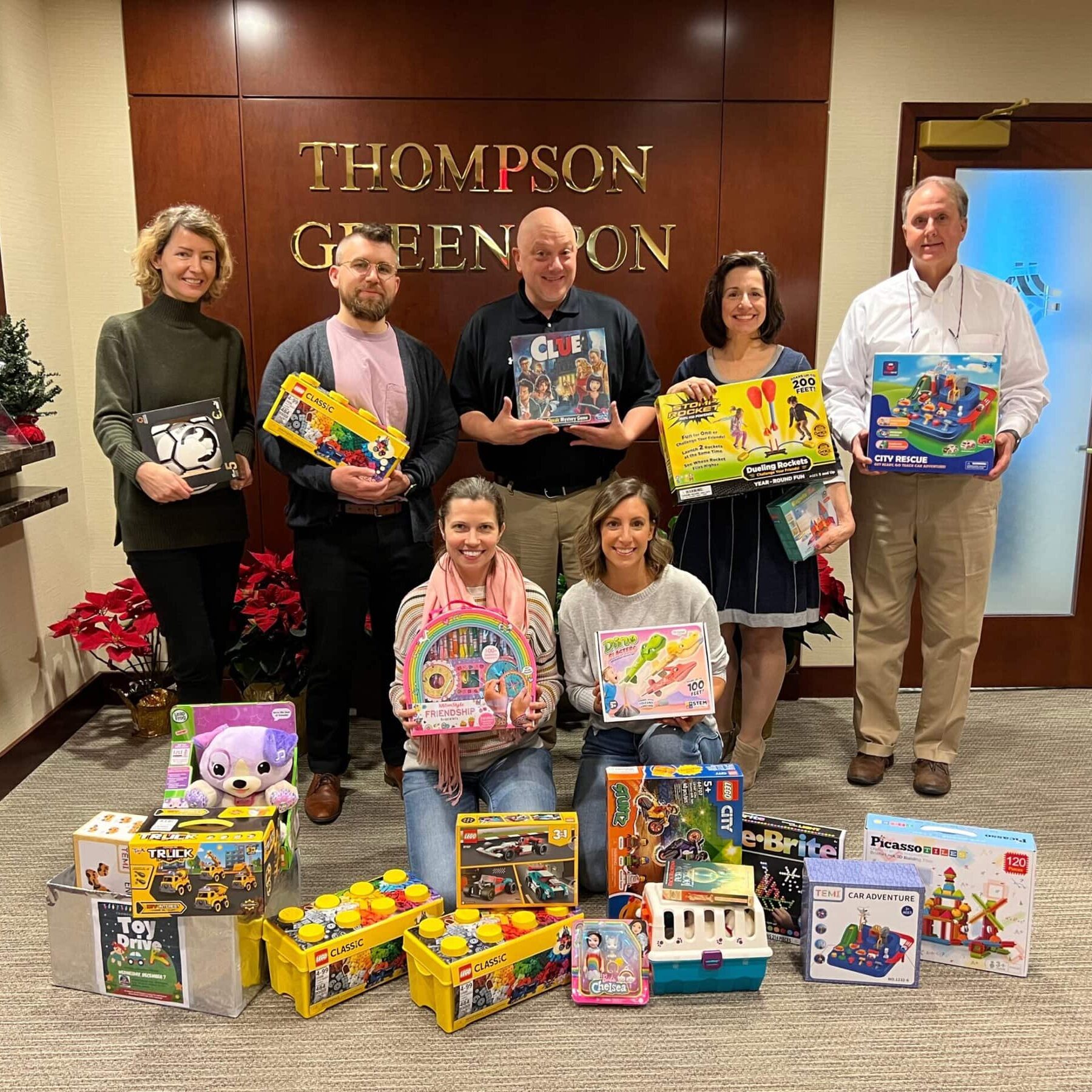 Holiday gift drive at Thompson Greenspon offices